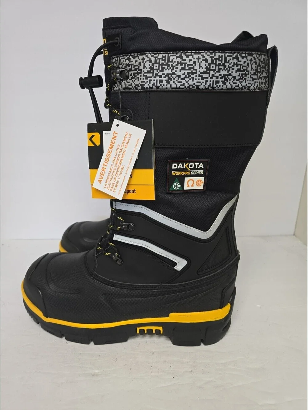 DAKOTA Men's 8530 Steel Toe Steel Plate Safety Winter Felt Pack Boots Black 11M